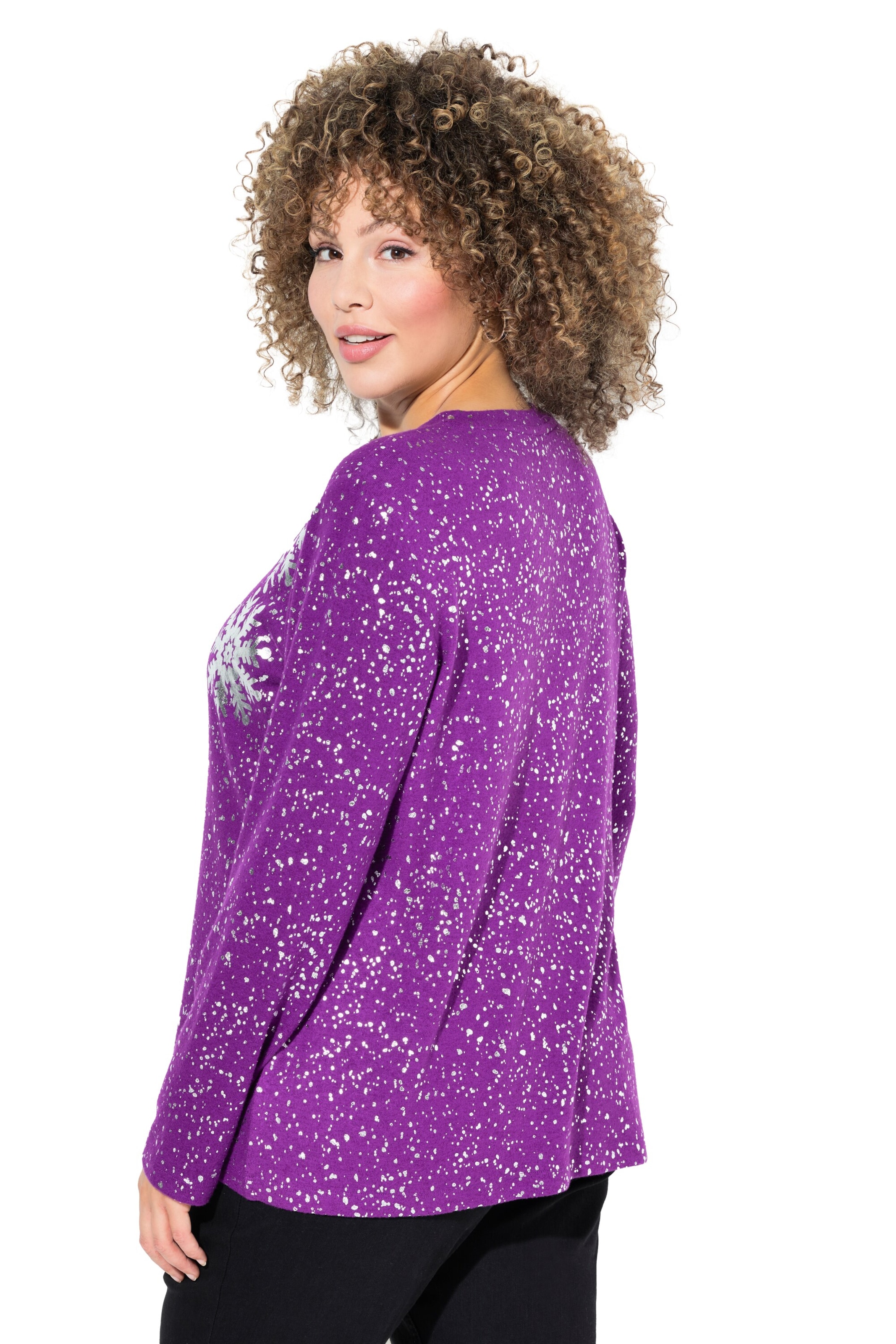 Ulla Popken Sweatshirt in Purple
