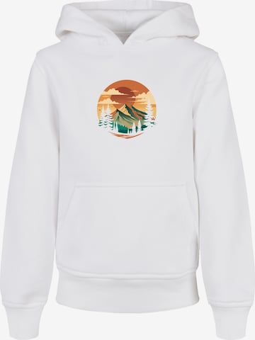 F4NT4STIC Sweater 'Sonnenuntergang Berglandschaft' in White: front