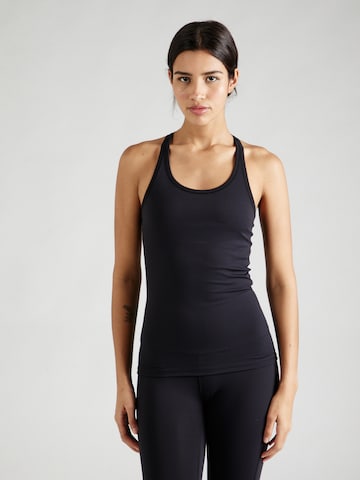 Hey Honey Sports Top in Black: front