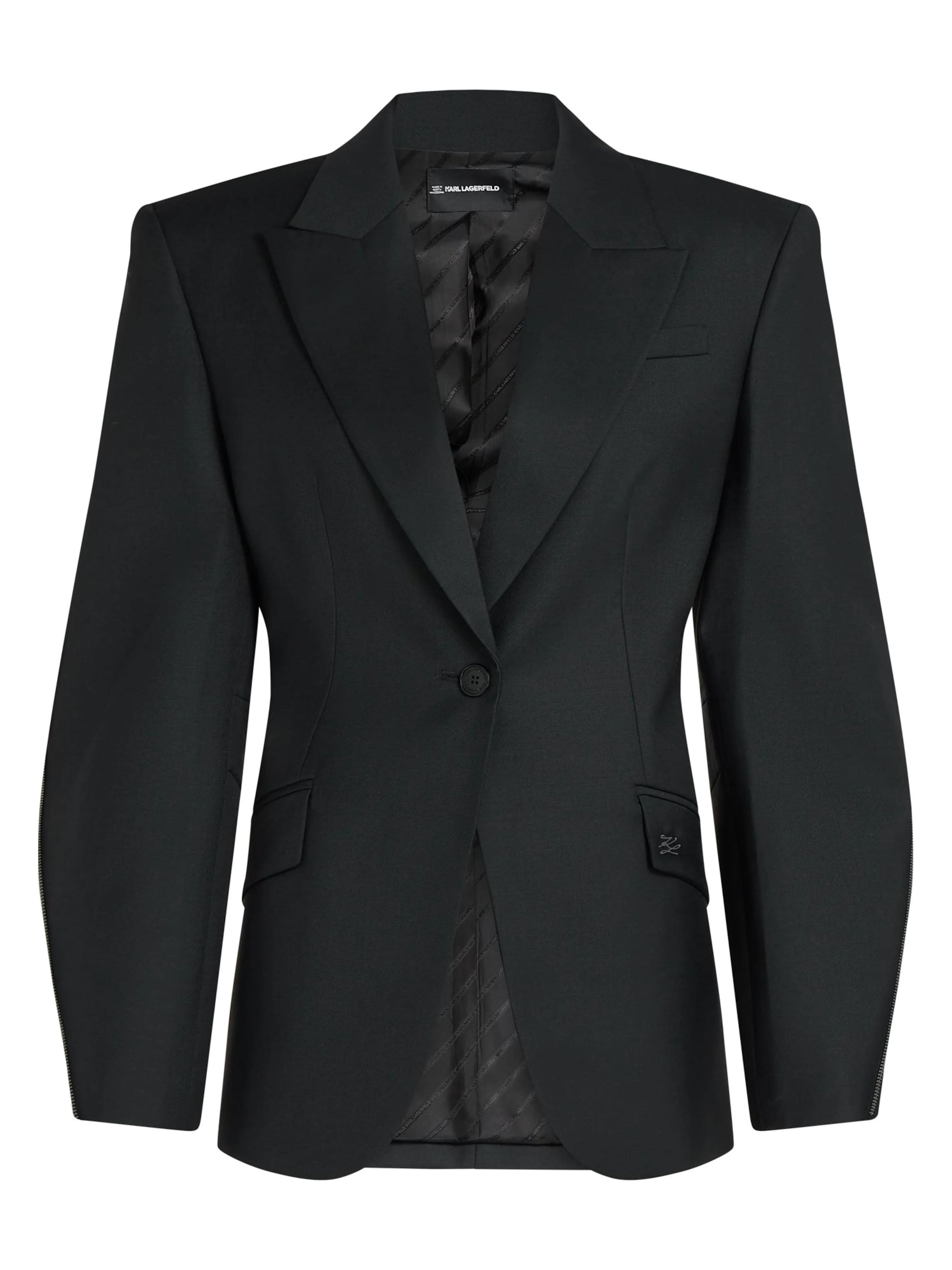 Sacou de la Karl Lagerfeld pe negru: față