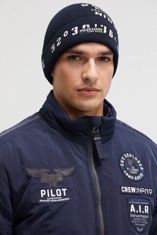 CAMP DAVID Beanie in Blue: front