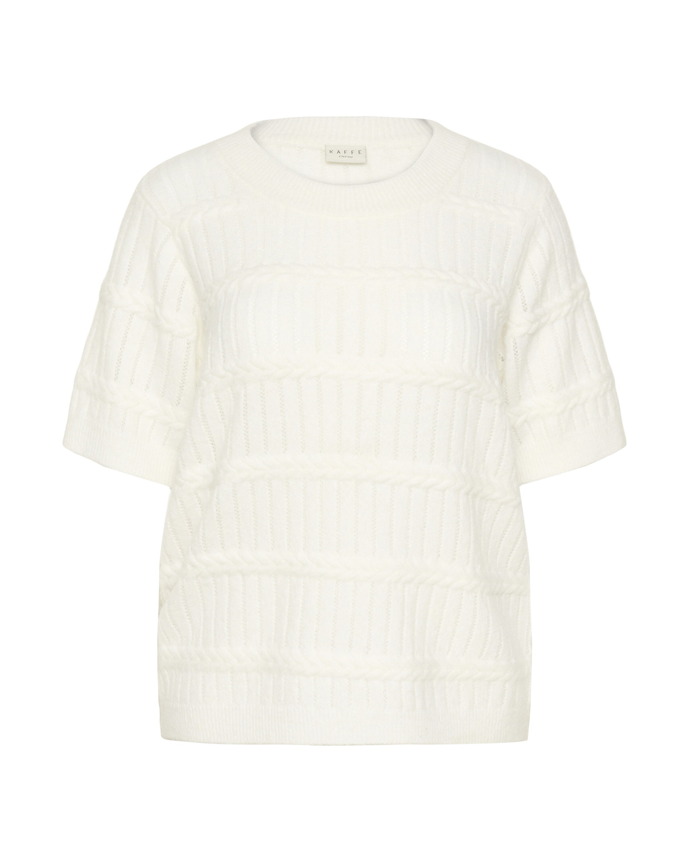 KAFFE CURVE Sweater 'KCminia' in White: front