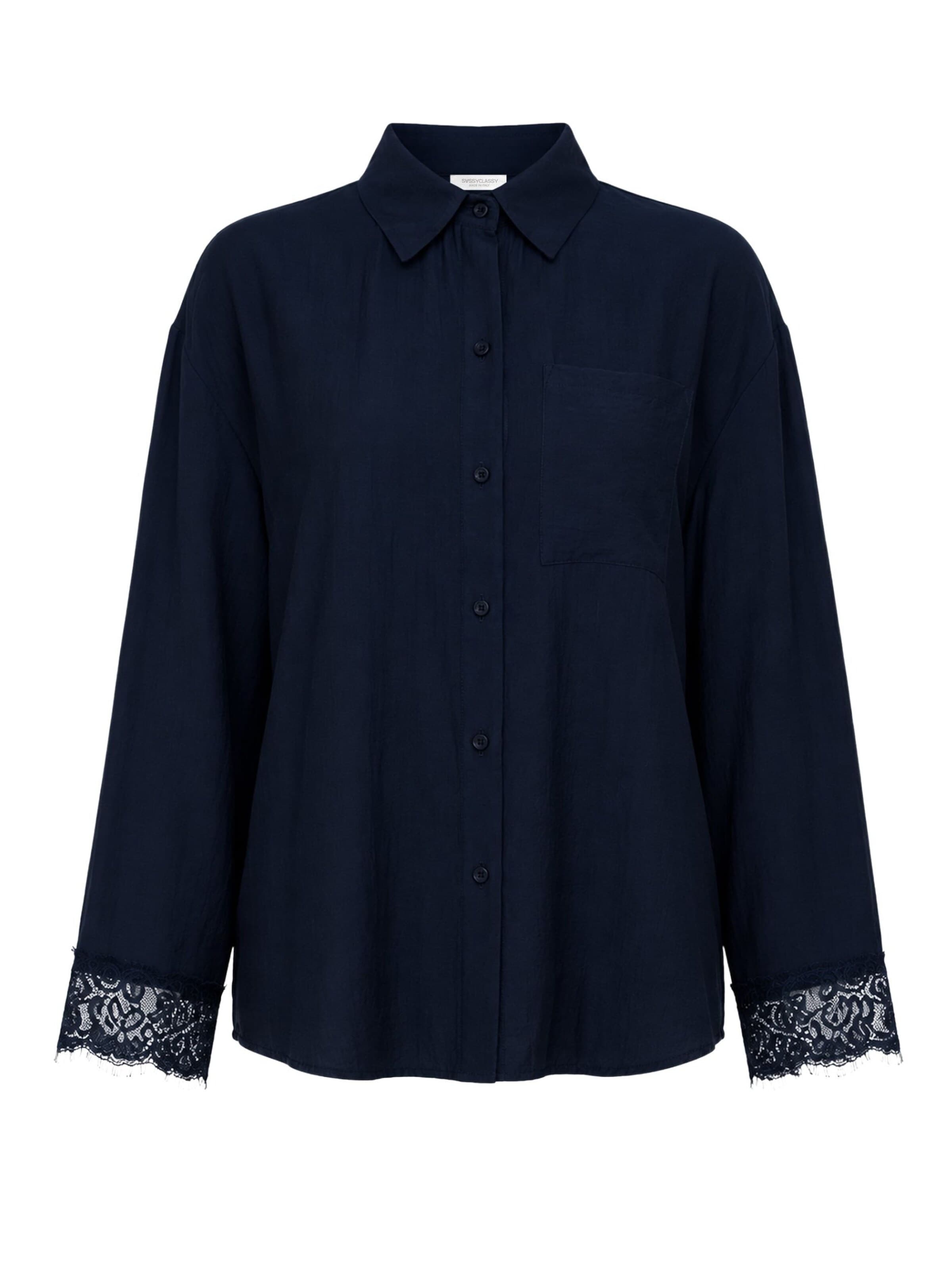 SASSYCLASSY Bluse‌‌‌‌ in Blau: Vorderseite