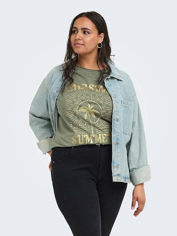 T-shirt 'CARNovia' ONLY Carmakoma en vert