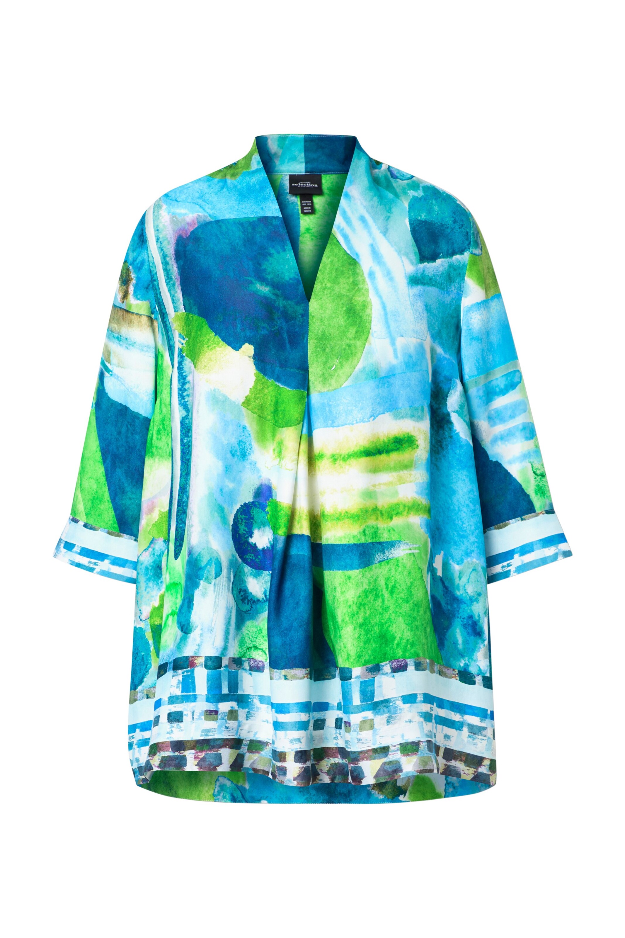 Ulla Popken Bluse in Blau: Vorderseite