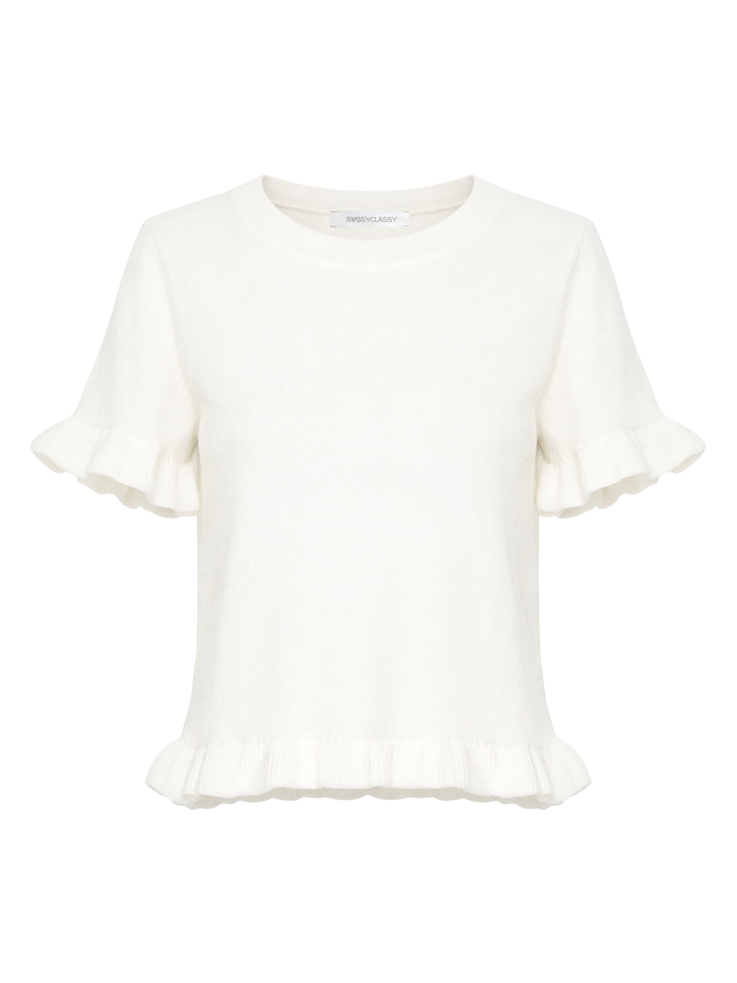 SASSYCLASSY Pullover‌‌‌‌‌‌‌‌‌ in Weiß: Vorderseite