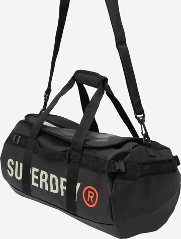 Superdry Travel Bag in Black: front