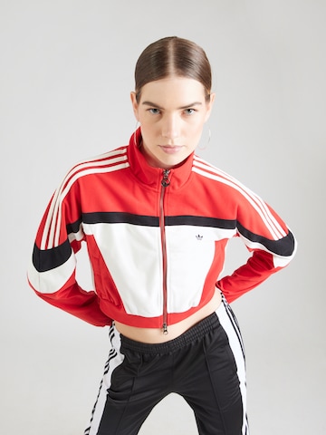 ADIDAS ORIGINALS Fleece jacket in Red: front