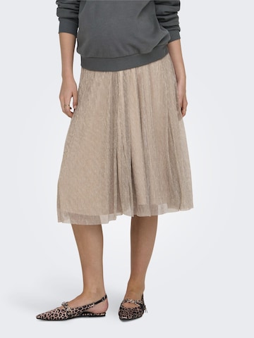 Jupe 'TINGA' Only Maternity en beige : devant