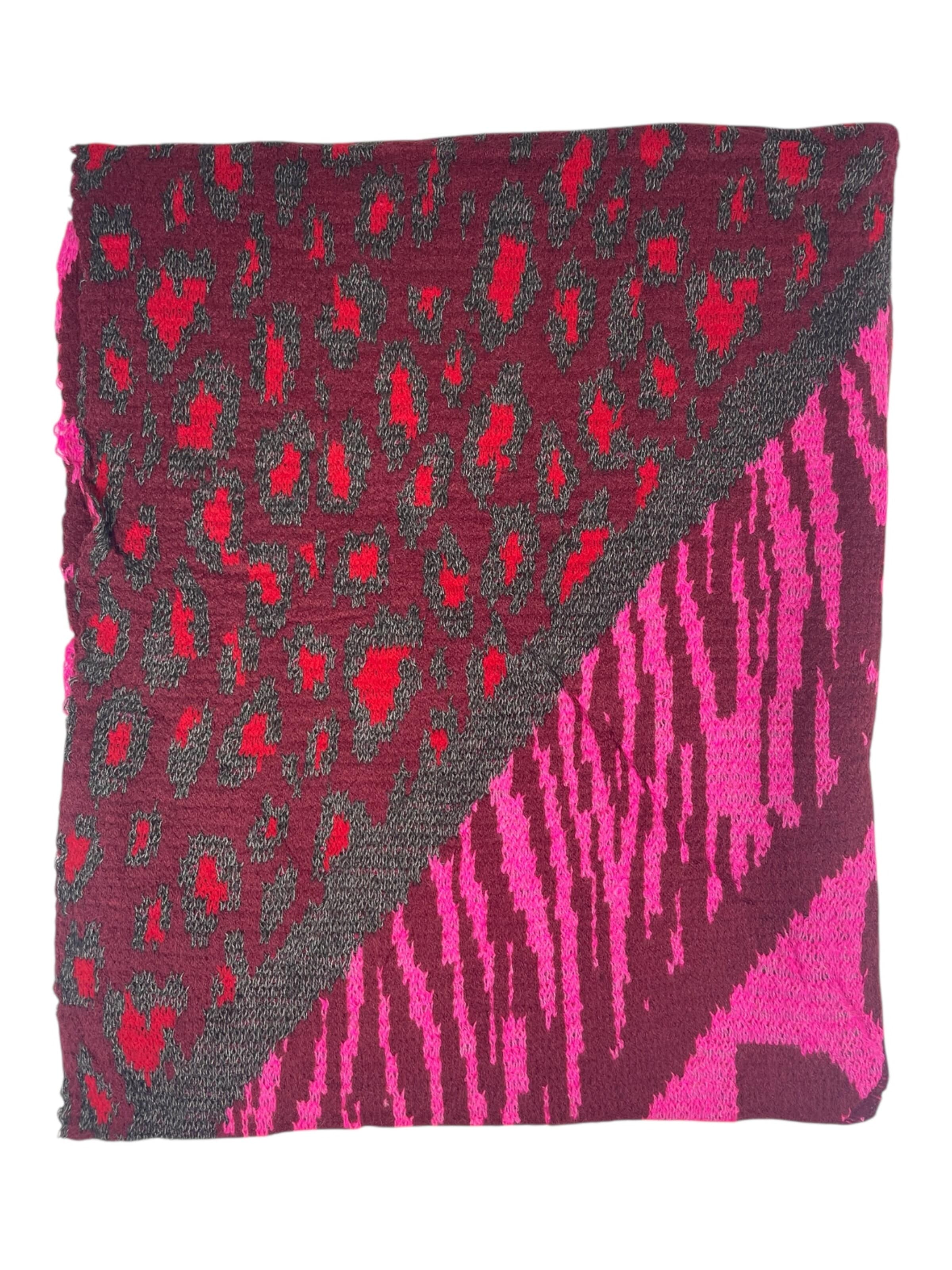 Écharpe 'Leopard' Kumixi en rouge