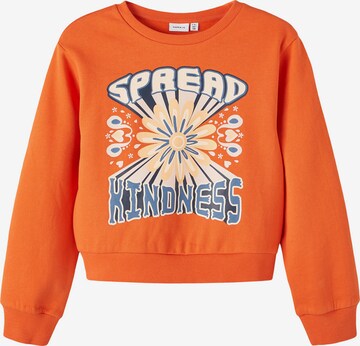 NAME IT Sweatshirt 'TFFA' i orange: framsida