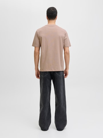 JACK & JONES Slim fit Μπλουζάκι σε καφέ