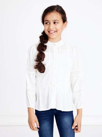 NAME IT - Blusa 'Naride' em branco: frente