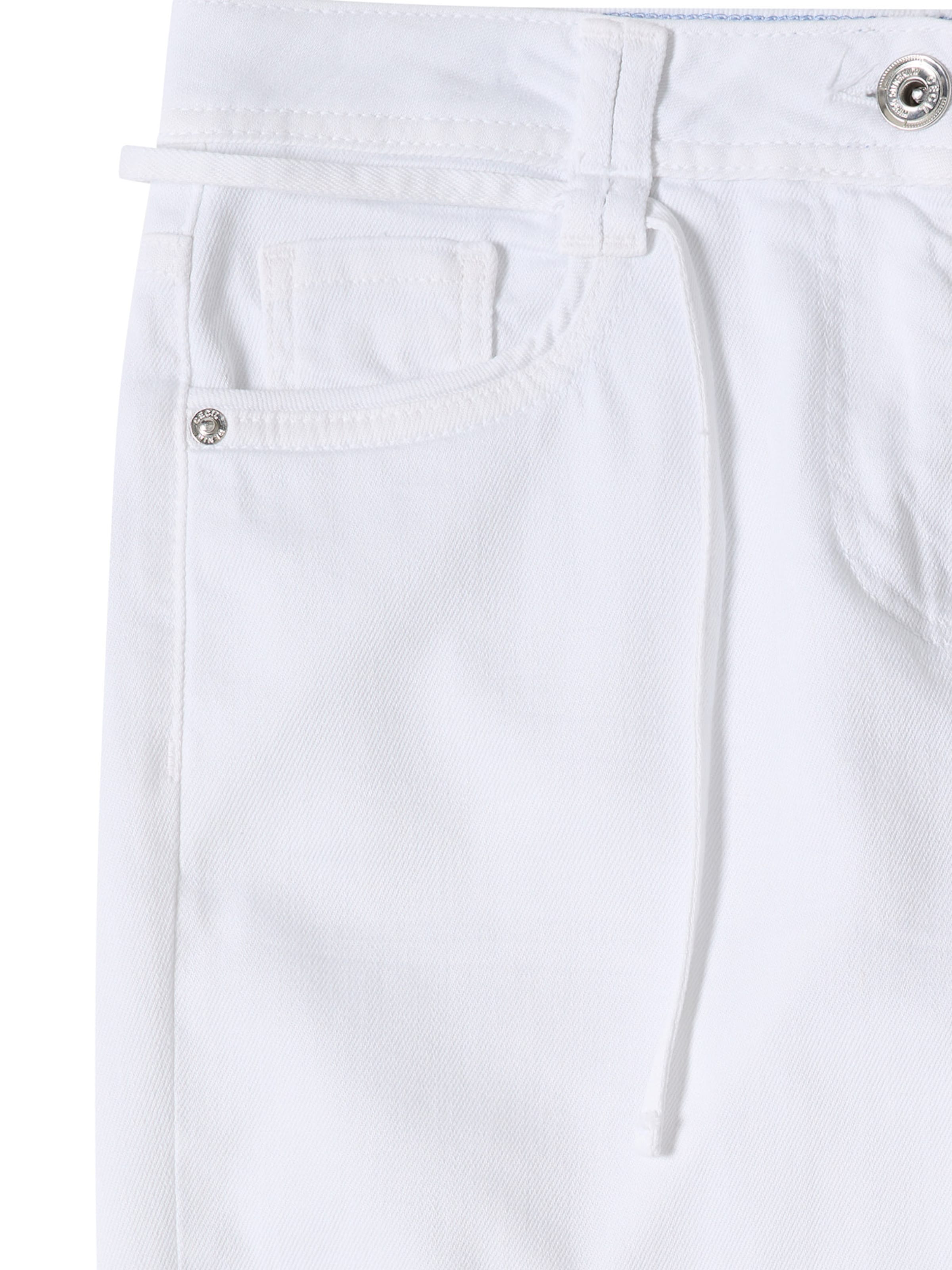 Wide leg Jeans 'Neele' de la CECIL pe alb