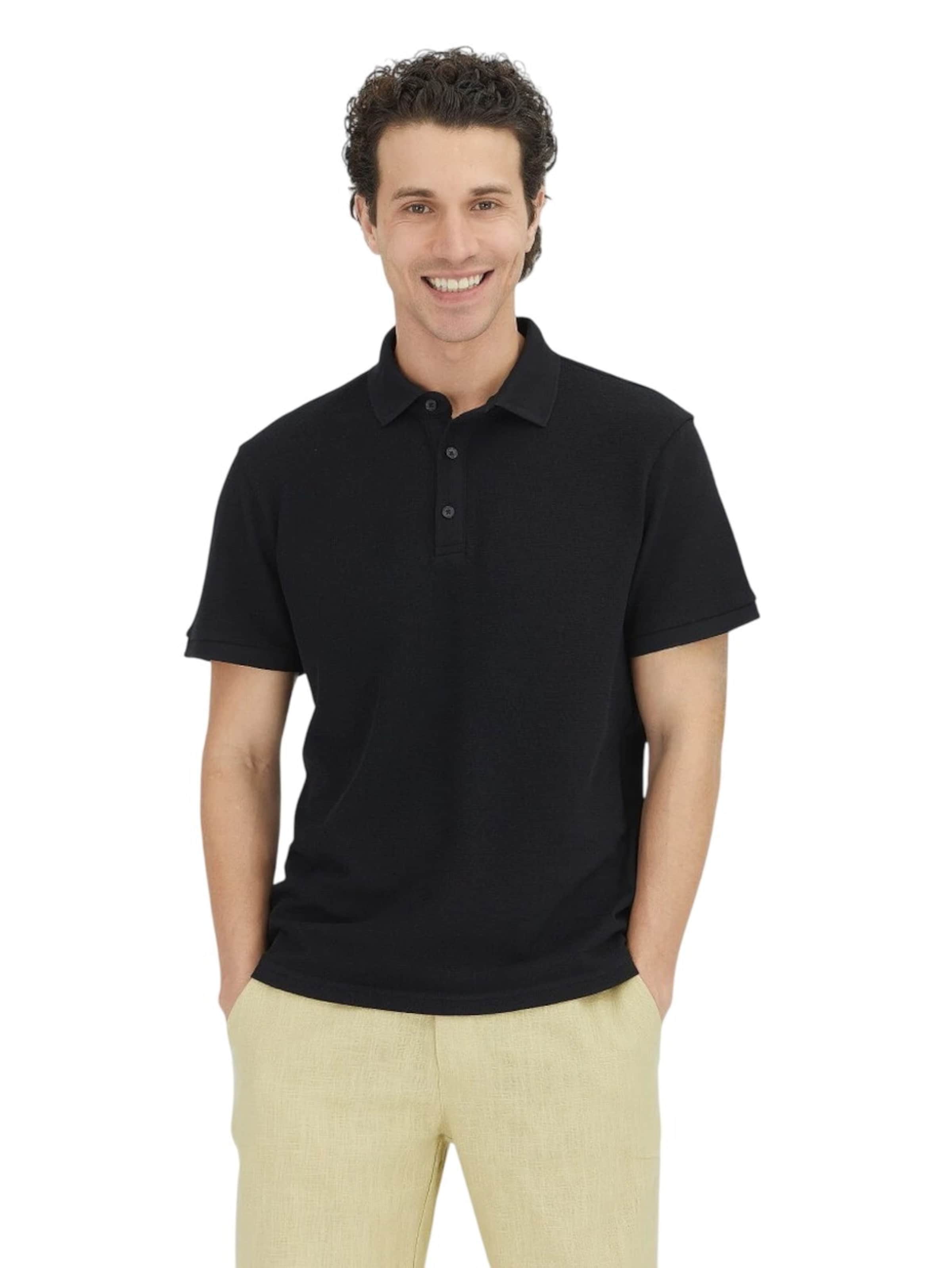 KİP Poloshirt in Schwarz: Vorderseite
