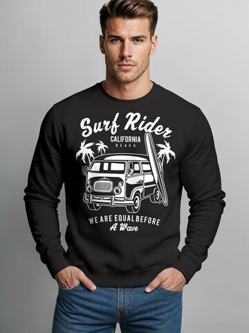 Neverless Sweatshirt 'Surf Rider' in Black