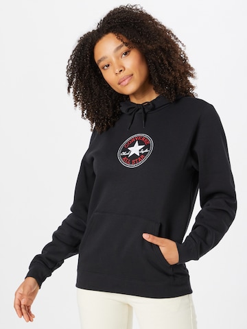 CONVERSE - Sudadera en negro: frente