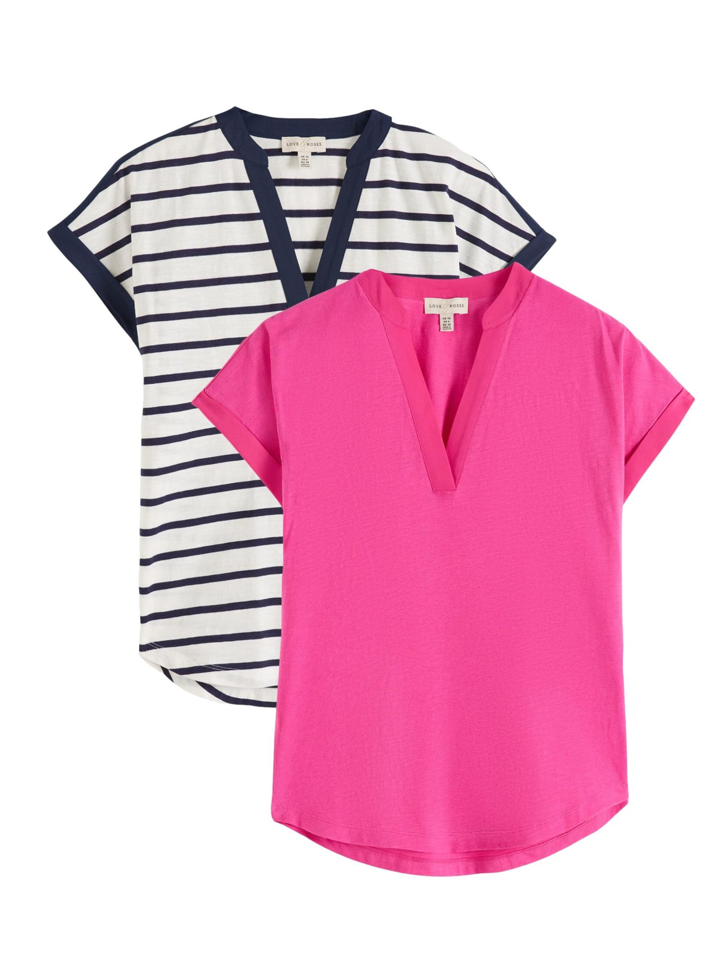 T-shirt love & roses en mélange de couleurs : devant