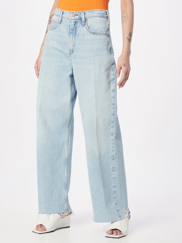 Wide leg Jeans de la FRAME pe albastru: față