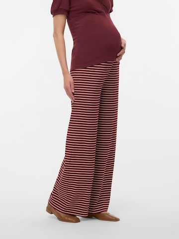 MAMALICIOUS Wide leg Trousers in Red: front