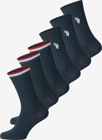 U.S. POLO ASSN. Socken 'Malte' in Blau: Vorderseite