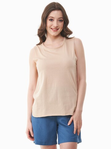 Organication Top in Beige: front