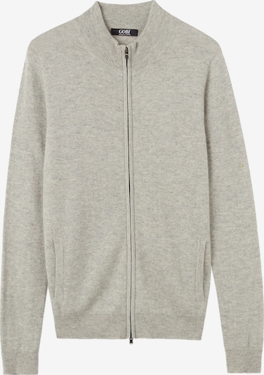 GOBI Cashmere Cardigan 'Women's Essential Cashmere Full-Zip Cardigan' en S en gris fumé, Vue avec produit
