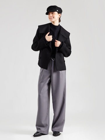 PIECES Wide leg Broek 'PCFalka' in Grijs