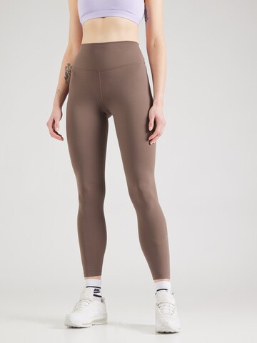 NIKE Skinny Sportbyxa 'ONE' i grå: framsida
