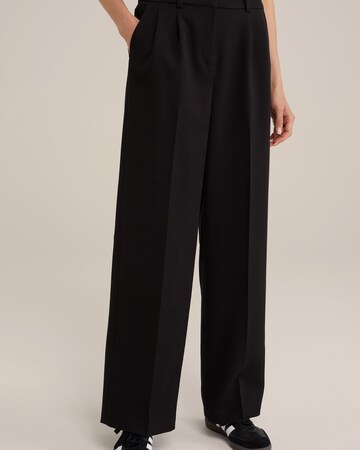 WE Fashion Wide Leg Hose in Schwarz: Vorderseite