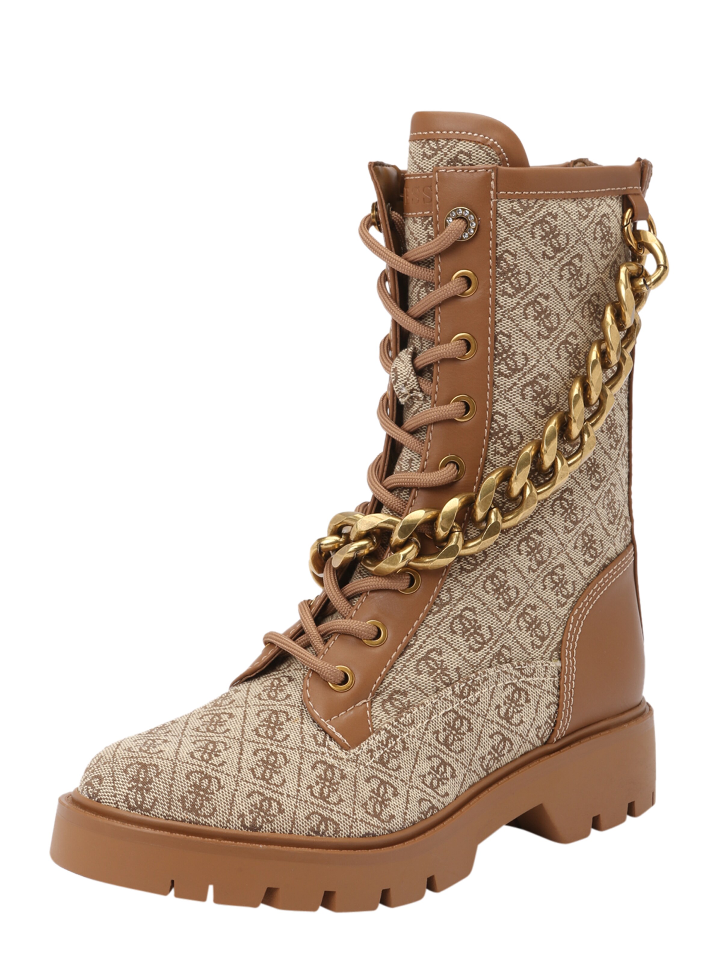 GUESS Lace-Up Boots 'RIPLEE' in Beige | ABOUT YOU