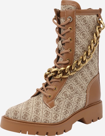 GUESS - Bota com atacadores 'RIPLEE' em bege: frente