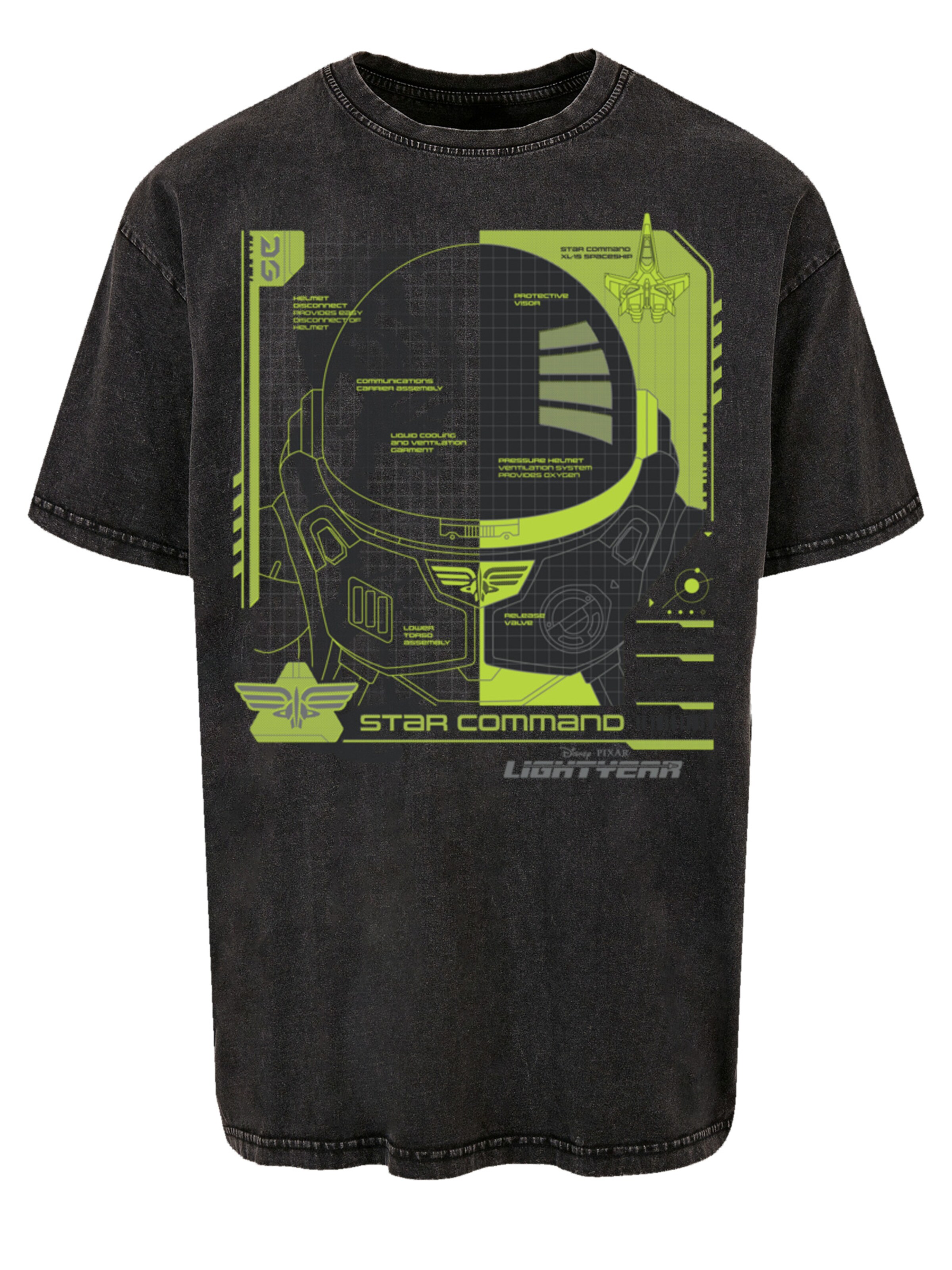 F4NT4STIC T-Shirt 'Buzz Lightyear Buzz Tech Panel' in Schwarz: Vorderseite