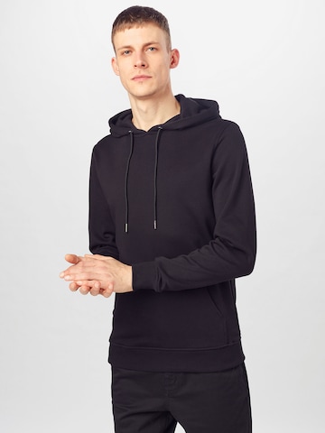 Urban Classics Sweatshirt 'Hoody' in Black: front