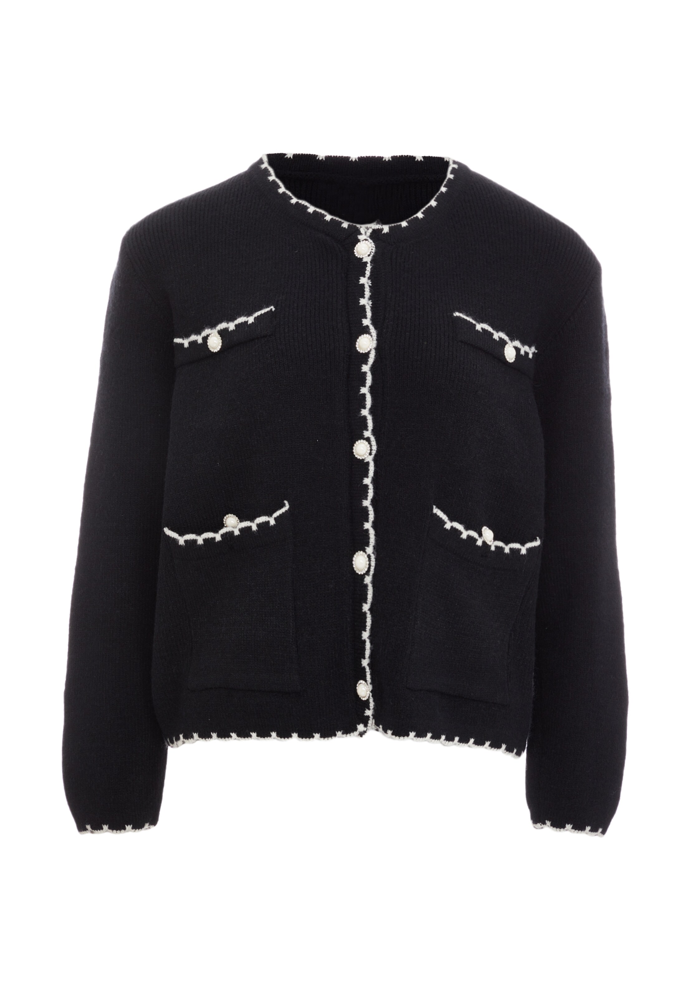 CARNEA Cardigan i sort: forside