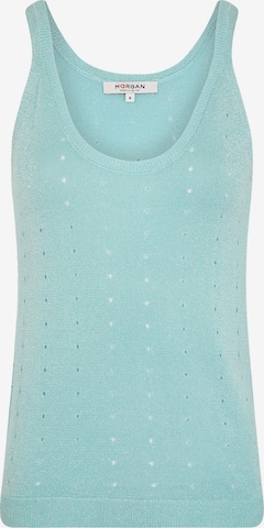 Morgan Knitted Top in Blue: front