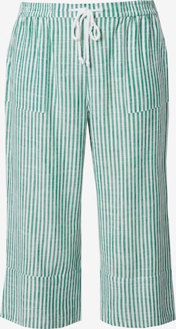 Wide Leg Pantalon Ulla Popken en vert : devant