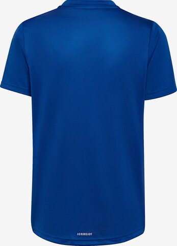 ADIDAS SPORTSWEAR Performance Shirt 'Aeroready Designed To Move Big Logo' in Blue