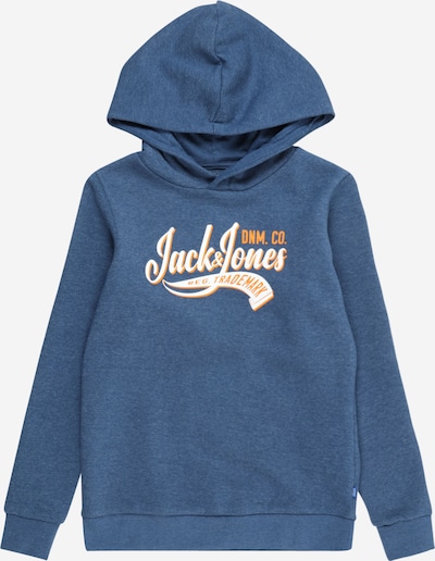 Jack & Jones Junior Sweatshirt in dunkelblau / orange / weiß, Produktansicht