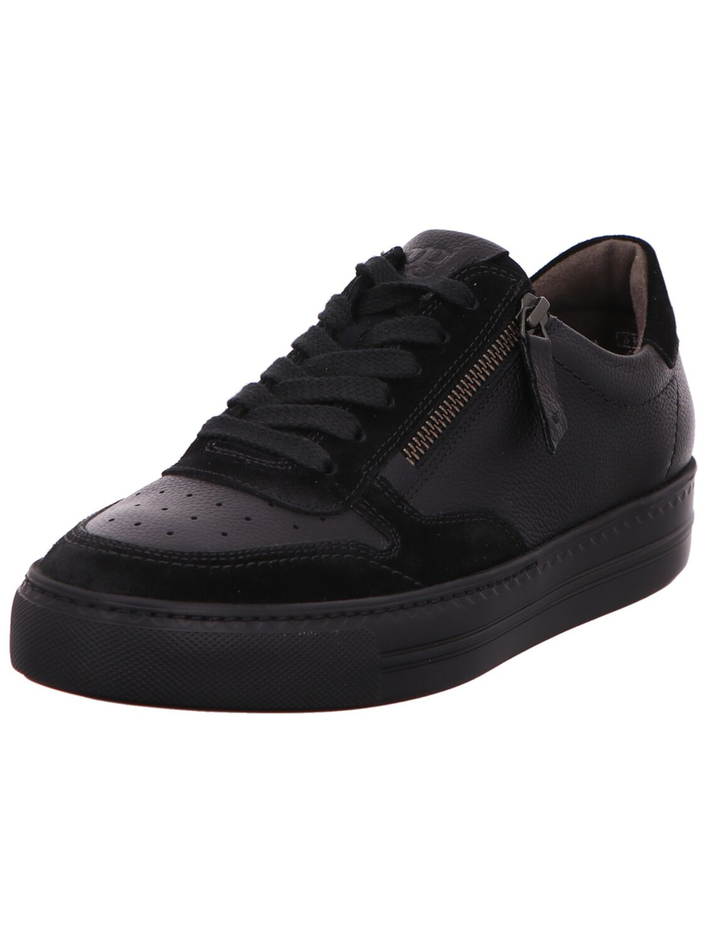 Sneaker bassa 'Sneaker Damen 5155-126 Rauleder in schwarz' di Paul Green in nero: frontale