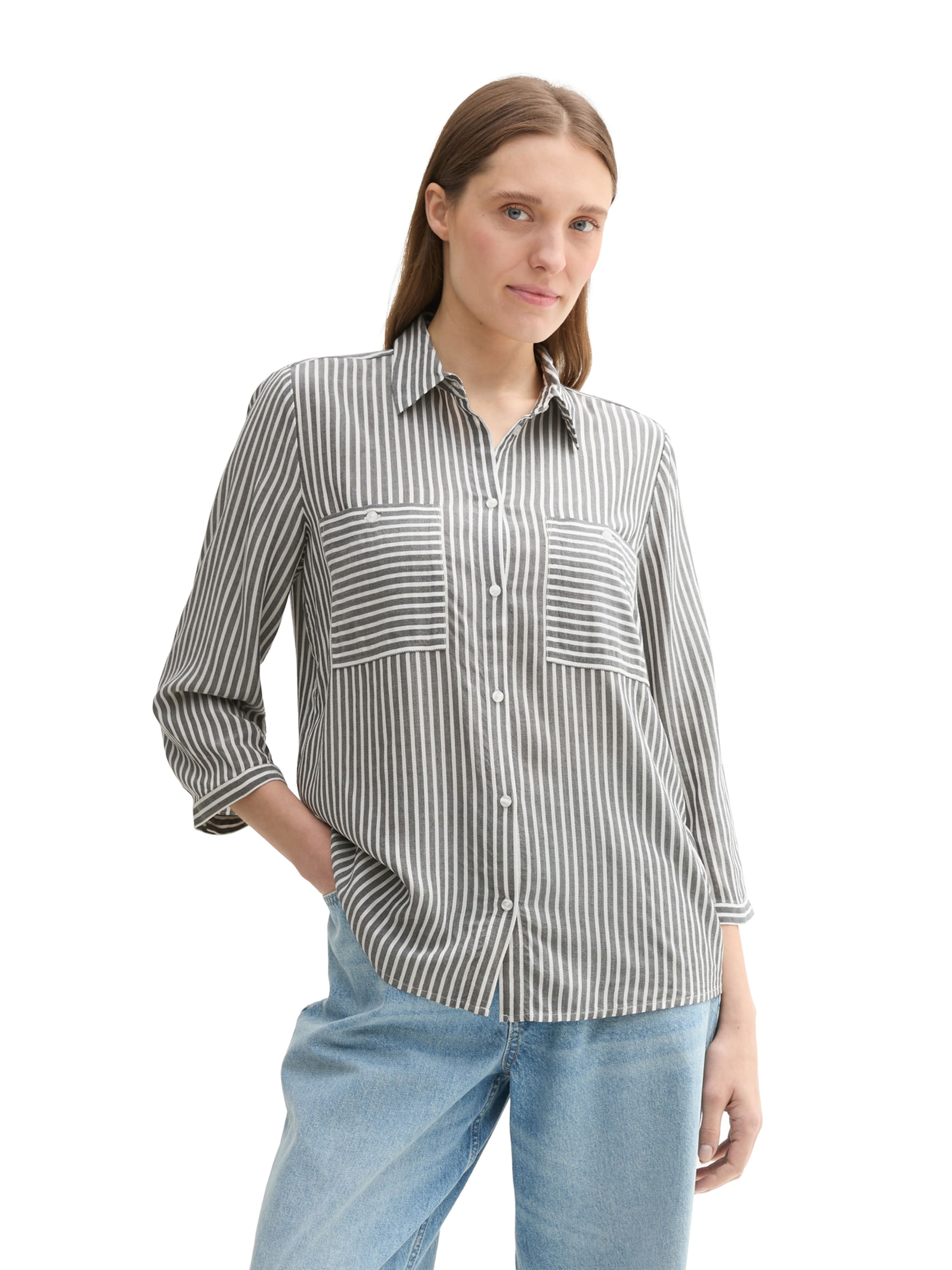 TOM TAILOR Bluse in Blau