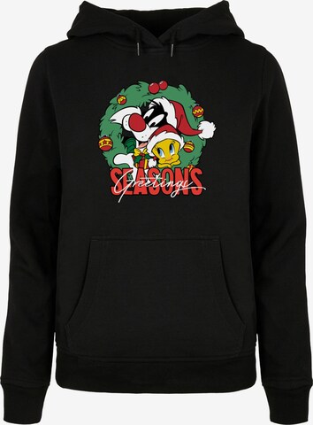 ABSOLUTE CULT Sweatshirt 'Looney Tunes - Seasons Greetings' in Zwart: voorkant
