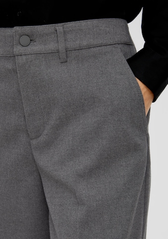 Wide Leg Pantalon à plis s.Oliver en gris