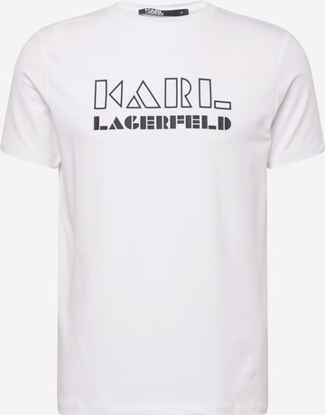 T-Shirt Karl Lagerfeld en blanc : devant