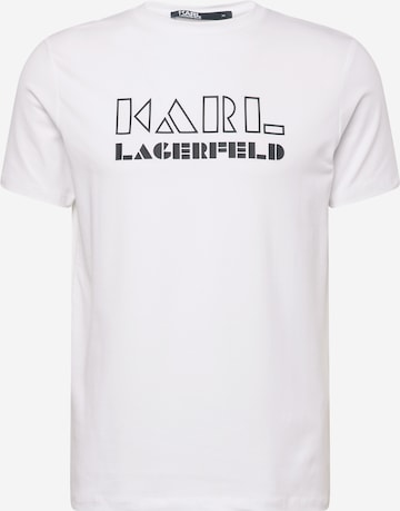 Tricou de la Karl Lagerfeld pe alb: față