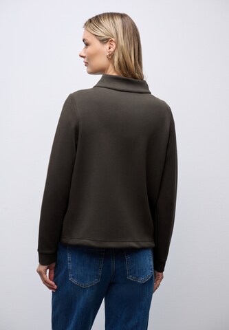 STREET ONE Zip-Up Hoodie in Brown