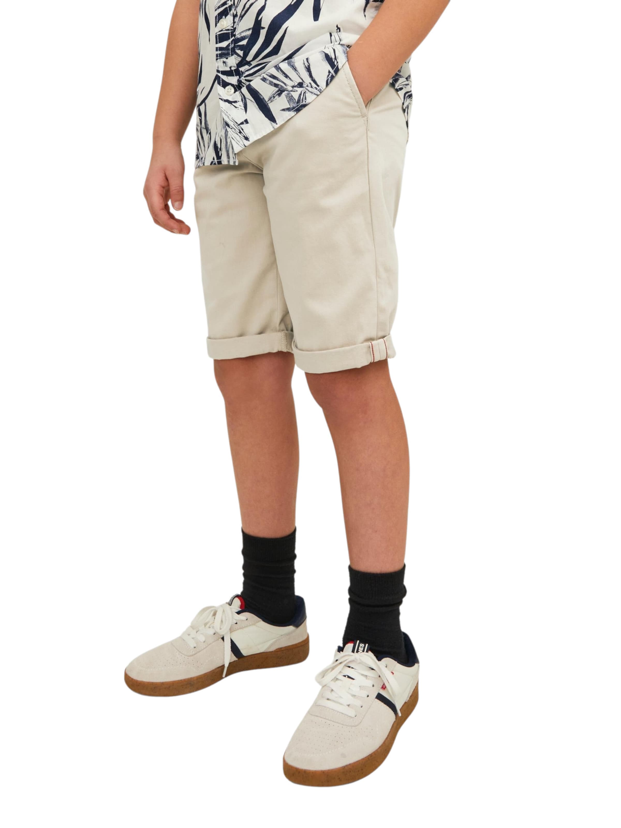 Jack & Jones Junior Regular Broek 'Bowie' in Beige: voorkant