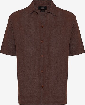 Antioch Regular fit Button Up Shirt in Brown: front