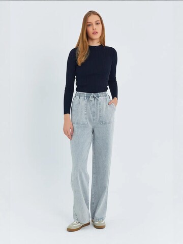 Wide Leg Pantalon MixRay en bleu : devant