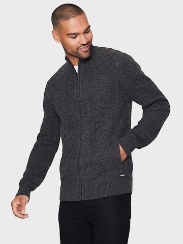 Threadbare Knit cardigan 'Kade' in Grey: front